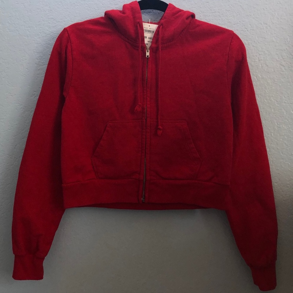 Brandy Melville Red Crystal Hoodie